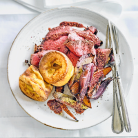 Alison Oakervee's roast beef & vegetables with Yorkshire puds